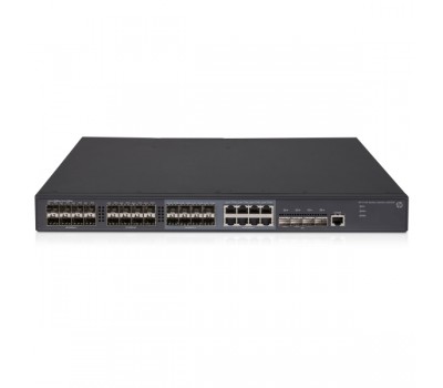 Коммутатор HP 5130-24G-SFP-4SFP+ EI Switch (16x100/1000 SFP + 8x100/1000 SFP or RJ-45 + 4x1/10G SFP+, Managed static L3, Stacking, IRF, 2 p/s slots, no p/s incl, 19') (JG933A)